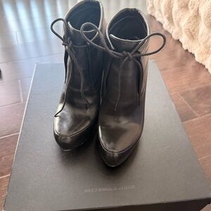 Alexander McQueen Sleek Black Ankle Booties